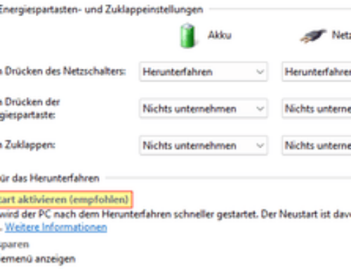 Windows 11 Schnellstart deaktivieren per Gruppenrichtlinie