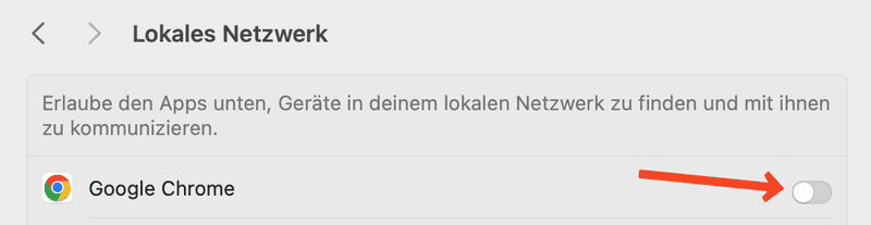 macOS: Zugriff für Apps auf das lokale Netzwerk freigeben